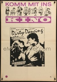 7f580 DIRTY DANCING East German stock 16x23 1989 Patrick Swayze & Jennifer Grey, older stock poster!