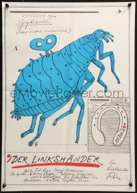 7f586 LEVSHA East German 16x23 1988 Sergei Ovcharov, different insect roach artwork by Bofinger!