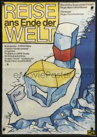 7f589 REISE ANS ENDE DER WELT/DIE SCHONE ZIEGE UND DER FROSCH/FILMKINDER East German 16x23 1985