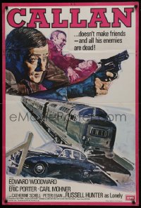 7f137 CALLAN English 1sh 1974 Edward Woodward doesn't make friends and all of his enemies are dead!