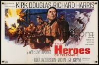 7f159 HEROES OF TELEMARK British quad R1970s Kirk Douglas stops Nazis from making atom bomb!