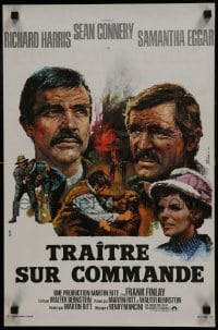 7f098 MOLLY MAGUIRES French 15x23 1970 completely different art of Connery & Harris by Jean Mascii!