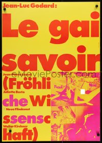 7f115 JOY OF LEARNING German 1969 Jean-Luc Godard's Le Gai Savoir, wild art by Hans Hillmann!
