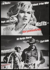7f121 MISFITS German R1972 Clark Gable, close-up of sexy Marilyn Monroe, John Huston!