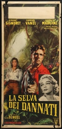 7f848 LA MORT EN CE JARDIN Italian locandina 1958 Bunuel, Signoret, different art by Arnaldo Putzu!