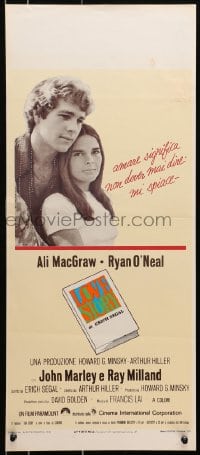 7f858 LOVE STORY Italian locandina 1971 great romantic close up of Ali MacGraw & Ryan O'Neal!