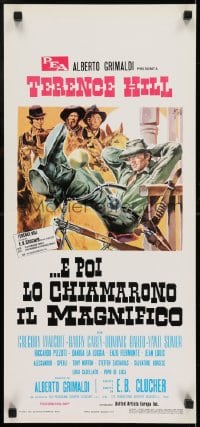 7f865 MAN OF THE EAST Italian locandina 1974 Symeoni art of Terence Hill, spaghetti western!