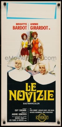 7f875 NOVICES Italian locandina 1971 great Ciriello art of nun Brigitte Bardot & Annie Girardot!