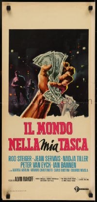7f946 WORLD IN MY POCKET Italian locandina 1962 Rod Steiger, kiss & kill doll, girl-trap to steal a million!