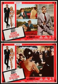 7f987 DR. NO group of 8 Italian 19x26 pbustas R1971 Sean Connery as Fleming's James Bond 007!