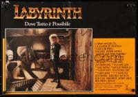 7f956 LABYRINTH Italian 19x26 pbusta 1986 Jim Henson, different image of Goblin King David Bowie!