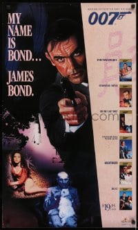 7g079 JAMES BOND 007 COLLECTION 22x36 video poster 1988 Sean Connery as Bond, James Bond!