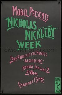 7g045 NICHOLAS NICKLEBY WEEK tv poster 1983 Royal Shakespeare Company's stage play!