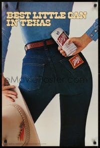 7g071 SCHLITZ 20x30 advertising poster 1980 wacky and sexy best little can in Texas!