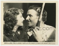 7h091 ANNIE OAKLEY 8x10 still 1935 romantic close up of Barbara Stanwyck & Preston Foster!