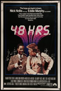7k227 48 HRS. 40x60 1982 Nick Nolte is a cop who hates Eddie Murphy who is a convict!