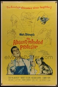 7k229 ABSENT-MINDED PROFESSOR 40x60 1961 Disney, Flubber, Fred MacMurray in title role!