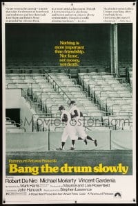 7k234 BANG THE DRUM SLOWLY 40x60 1973 Robert De Niro, image of New York Yankees baseball stadium!