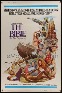 7k239 BIBLE 40x60 1967 La Bibbia, John Huston as Noah, Stephen Boyd as Nimrod, Ava Gardner as Sarah!