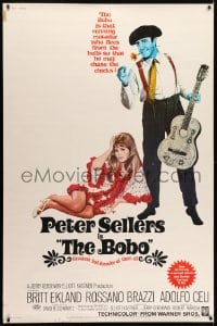 7k245 BOBO 40x60 1967 wacky image of matador Peter Sellers with guitar & sexy Britt Ekland!