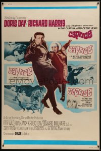 7k250 CAPRICE 40x60 1967 great images of pretty Doris Day, Richard Harris, spy comedy!