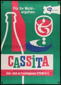 7k205 CASSITA 36x51 Swiss advertising poster 1958 colorful artwork design by Koelly!