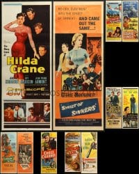 7m307 LOT OF 11 FORMERLY FOLDED INSERTS 1950s great images from a variety of movies!