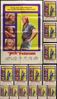 7m089 LOT OF 14 FOLDED JOCK PETERSEN ONE-SHEETS 1974 love is just another four letter word to him!