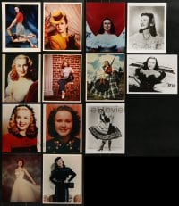 7m291 LOT OF 13 COLOR AND BLACK & WHITE DEANNA DURBIN 8X10 REPRO PHOTOS 1980s great portraits!