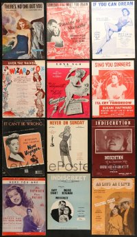 7m139 LOT OF 12 SHEET MUSIC 1930s-1960s great songs from a variety of different movies!