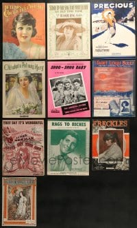 7m142 LOT OF 10 SHEET MUSIC 1910s-1950s great songs from a variety of different movies!