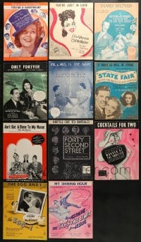 7m141 LOT OF 11 SHEET MUSIC 1930s-1950s great songs from a variety of different movies!