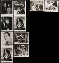 7m297 LOT OF 10 HUMPHREY BOGART 8X10 REPRO PHOTOS 1980s great close portraits & movie scenes!