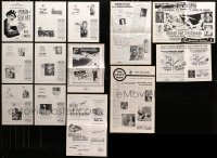 7m124 LOT OF 13 UNCUT AD SLICKS 1950s-1980s advertising for a variety of different movies!