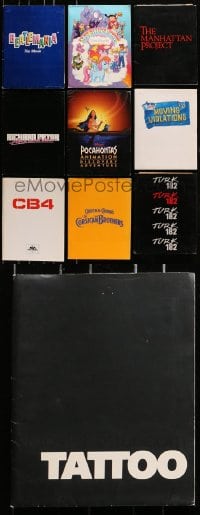 7m242 LOT OF 10 PRESSKITS 1981 - 1995 containing a total of 34 stills in all!