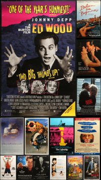 7m328 LOT OF 14 MOSTLY UNFOLDED 27x40 VIDEO POSTERS 1990s a variety of cool movie images!