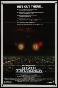 7p050 BLUE THUNDER 1sh 1983 Roy Scheider, Warren Oates, cool helicopter over city image!