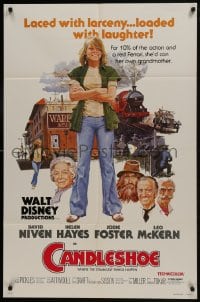 7p088 CANDLESHOE 1sh 1977 Walt Disney, artwork of young Jodie Foster, she'd con her own grandma!