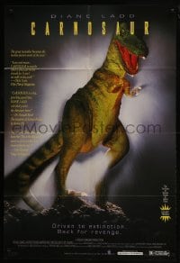 7p097 CARNOSAUR 1sh 1993 Diane Ladd, Roger Corman, wacky image of dinosaur!