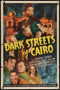7p172 DARK STREETS OF CAIRO 1sh 1940 Sigrid Gurie, Byrd, terror in the shadow of the Sphinx!