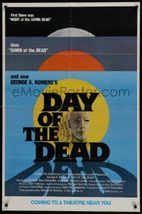 7p176 DAY OF THE DEAD advance 1sh 1985 George Romero's Night of the Living Dead zombie horror sequel!
