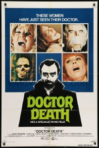 7p209 DOCTOR DEATH 1sh 1973 Seeker of Souls, he's a specialist in his field, sexy horror!