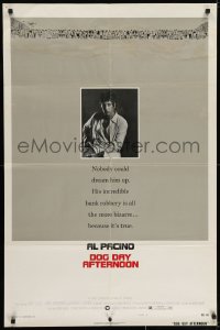 7p210 DOG DAY AFTERNOON style B 1sh 1975 Al Pacino, Sidney Lumet bank robbery crime classic!