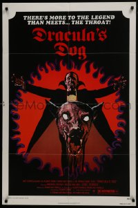 7p216 DRACULA'S DOG 1sh 1978 Albert Band, wild artwork of the Count and his vampire canine!