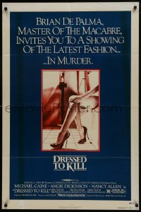 7p218 DRESSED TO KILL 1sh 1980 Brian De Palma shows you the latest fashion of murder, sexy legs!