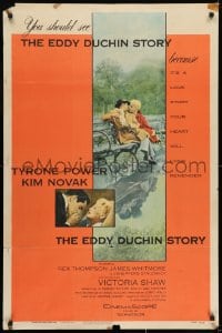7p230 EDDY DUCHIN STORY 1sh 1956 Tyrone Power & Kim Novak in a love story you will remember!