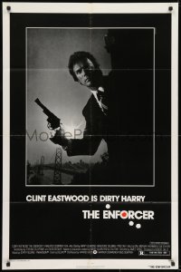 7p239 ENFORCER 1sh 1976 classic image of Clint Eastwood as Dirty Harry holding .44 magnum!