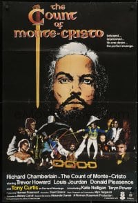 7p145 COUNT OF MONTE CRISTO English 1sh 1976 cool art of Richard Chamberlain in title role!
