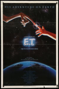 7p224 E.T. THE EXTRA TERRESTRIAL studio style 1sh 1982 Drew Barrymore, Steven Spielberg, Alvin art!