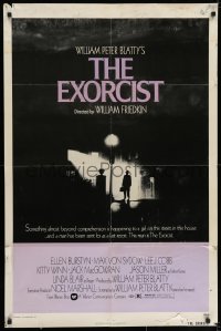 7p248 EXORCIST 1sh 1974 William Friedkin horror classic, William Peter Blatty!